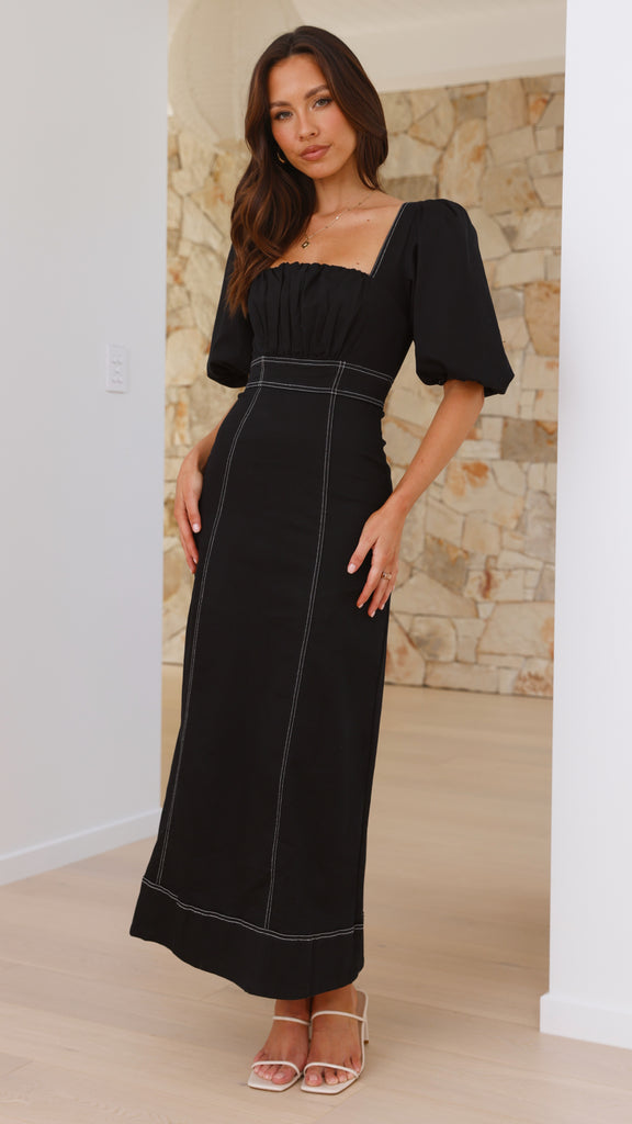 Jayde Maxi Dress - Black - Billy J