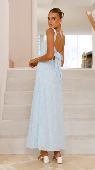 Load image into Gallery viewer, Gianna Maxi Dress - Blue Lace - Billy J
