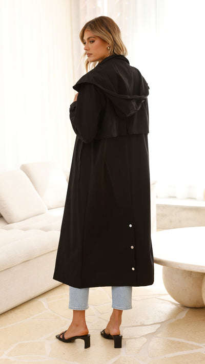 Load image into Gallery viewer, Hendrix Trench - Black - Billy J
