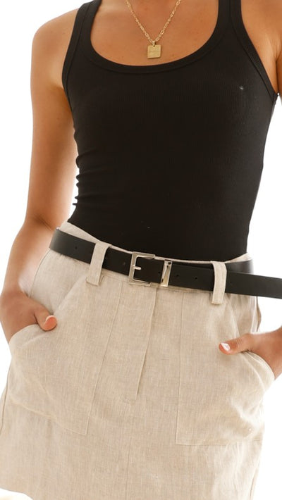 Load image into Gallery viewer, Valarae Belt - Black / Silver - Billy J
