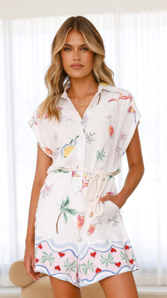 Petra Playsuit - Euro Summer Print - Billy J