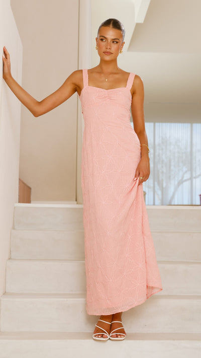 Load image into Gallery viewer, Gianna Maxi Dress - Pink Lace - Billy J
