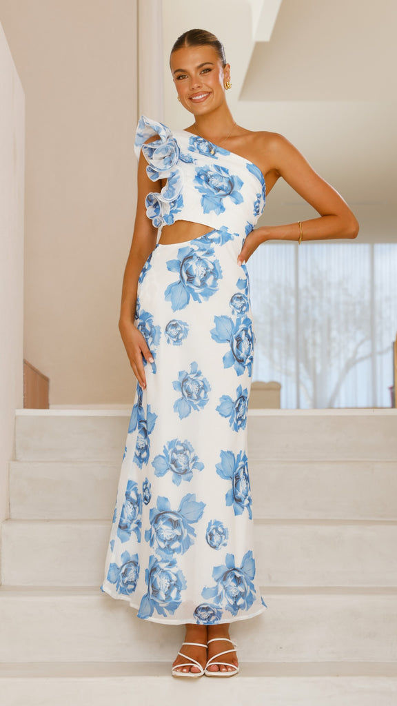 Amina Maxi Dress - Blue Rose - Billy J