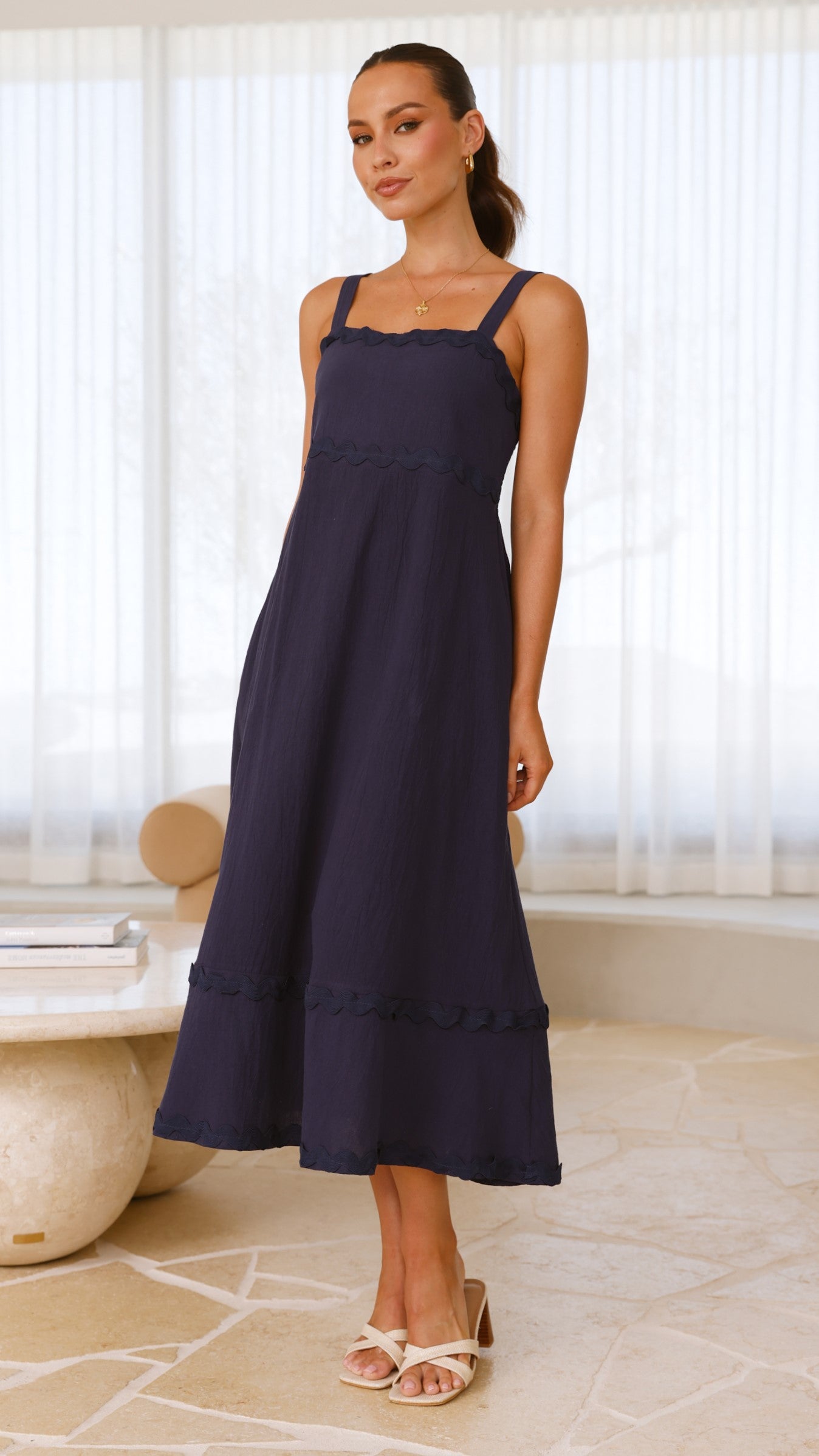 Raelynn Maxi Dress - Navy - Billy J