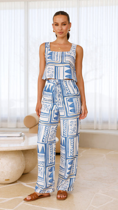 Load image into Gallery viewer, Talise Pants - Coastal Print - Billy J
