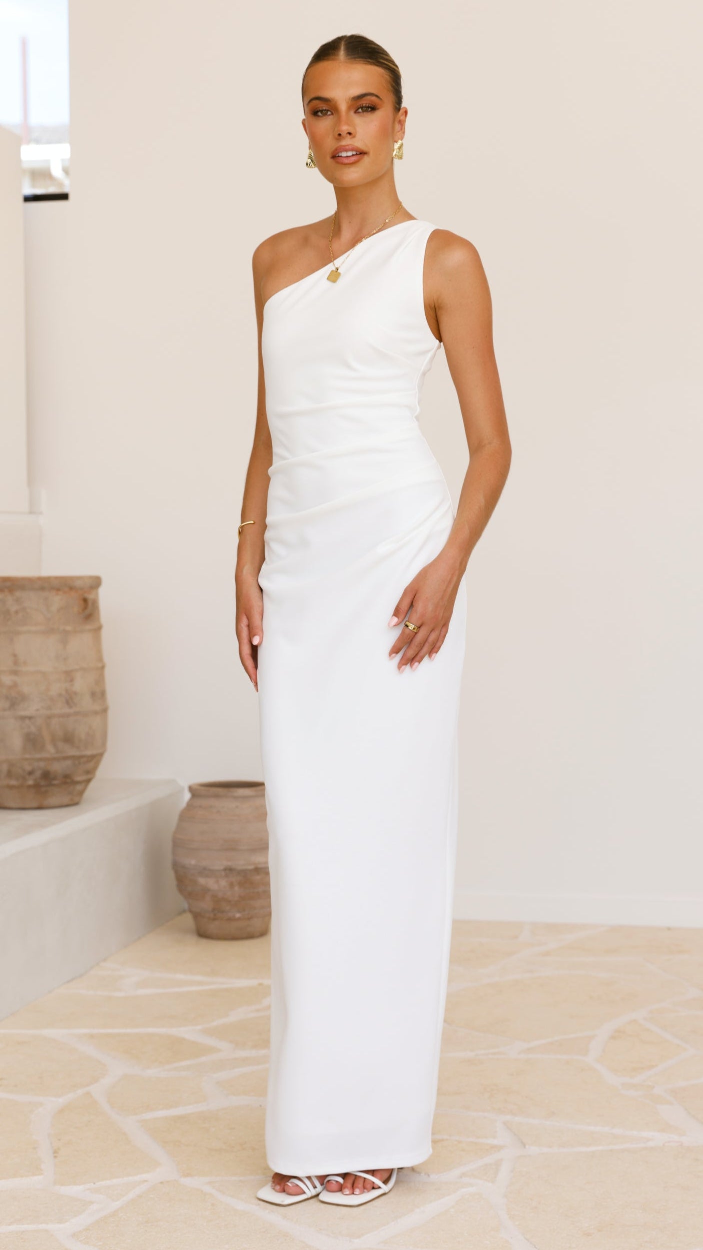 Cataleya Maxi Dress - White - Billy J