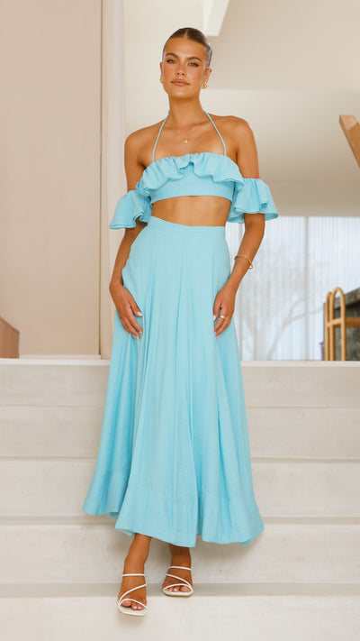 Load image into Gallery viewer, Trista Maxi Skirt - Blue - Billy J
