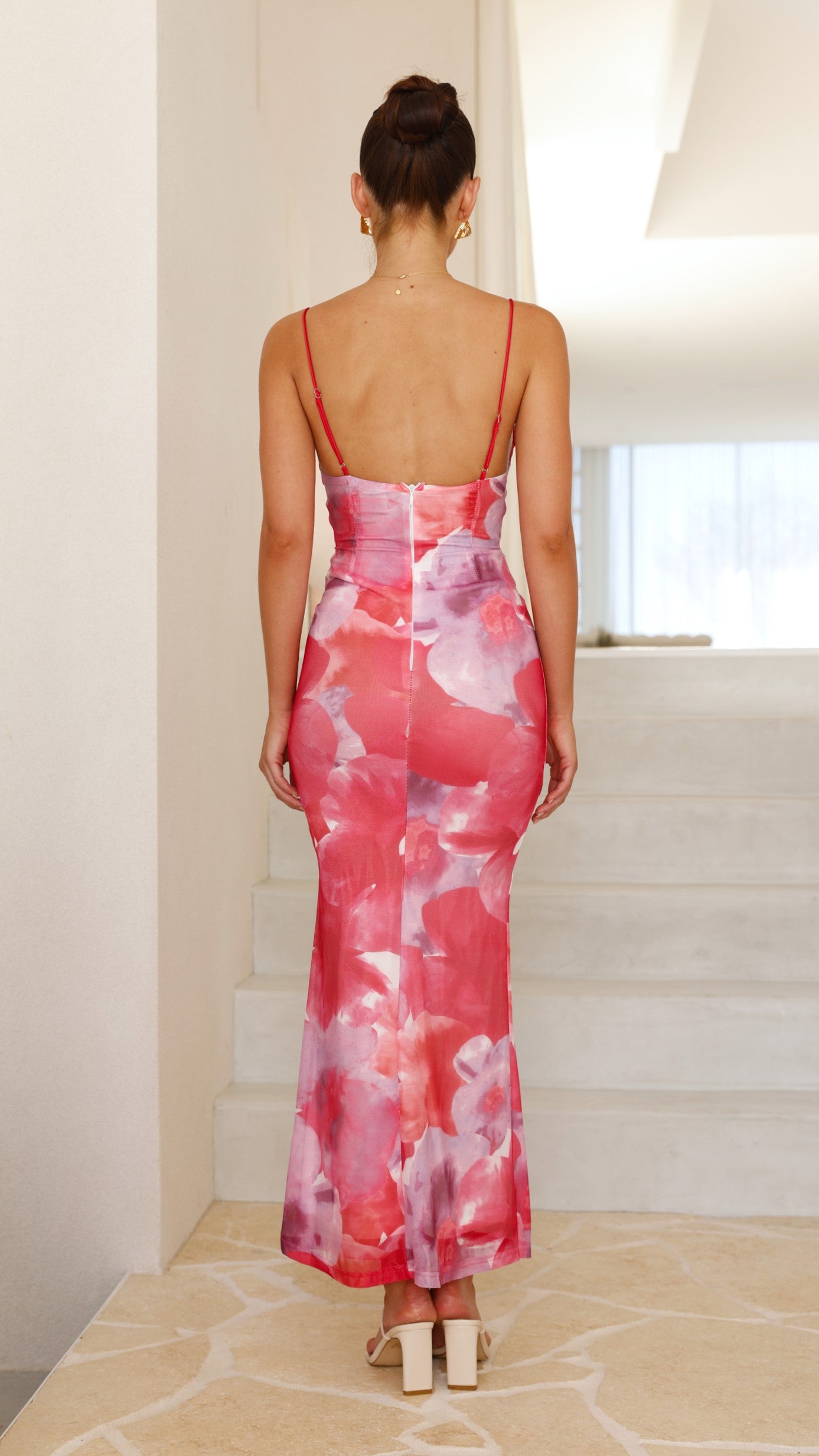 Hanne Maxi Dress - Pink Floral - Billy J