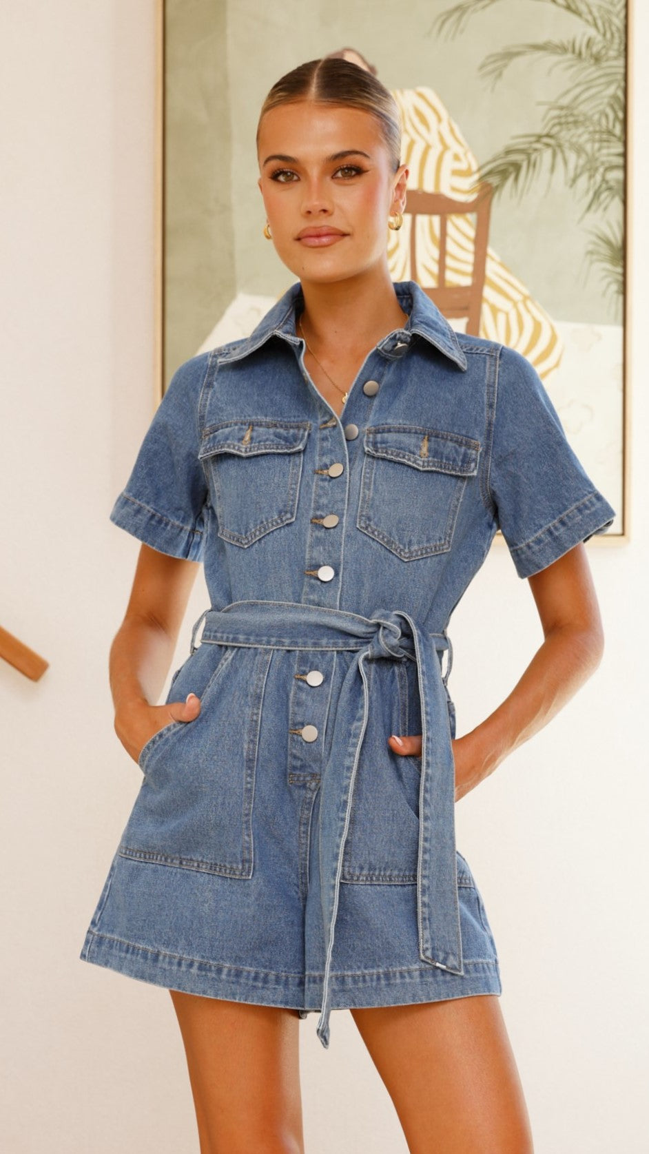 Emma Playsuit - Denim - Billy J