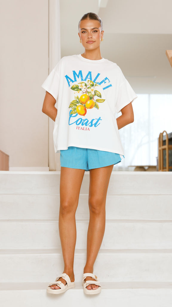 Amalfi Coast Shirt and Shorts Set - Blue - Billy J