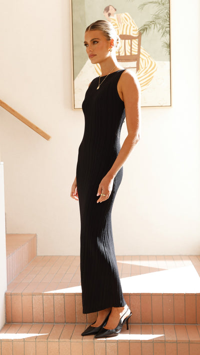 Load image into Gallery viewer, Madrid Maxi Dress - Black - Billy J
