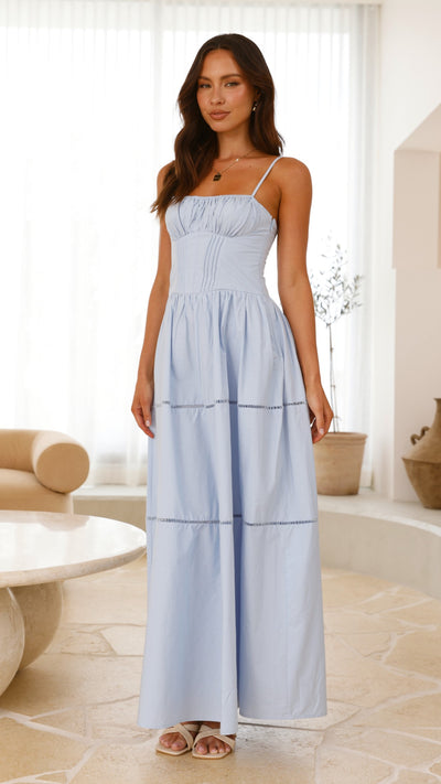 Load image into Gallery viewer, Isabella Maxi Dress - Blue - Billy J
