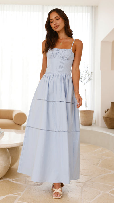 Load image into Gallery viewer, Isabella Maxi Dress - Blue - Billy J
