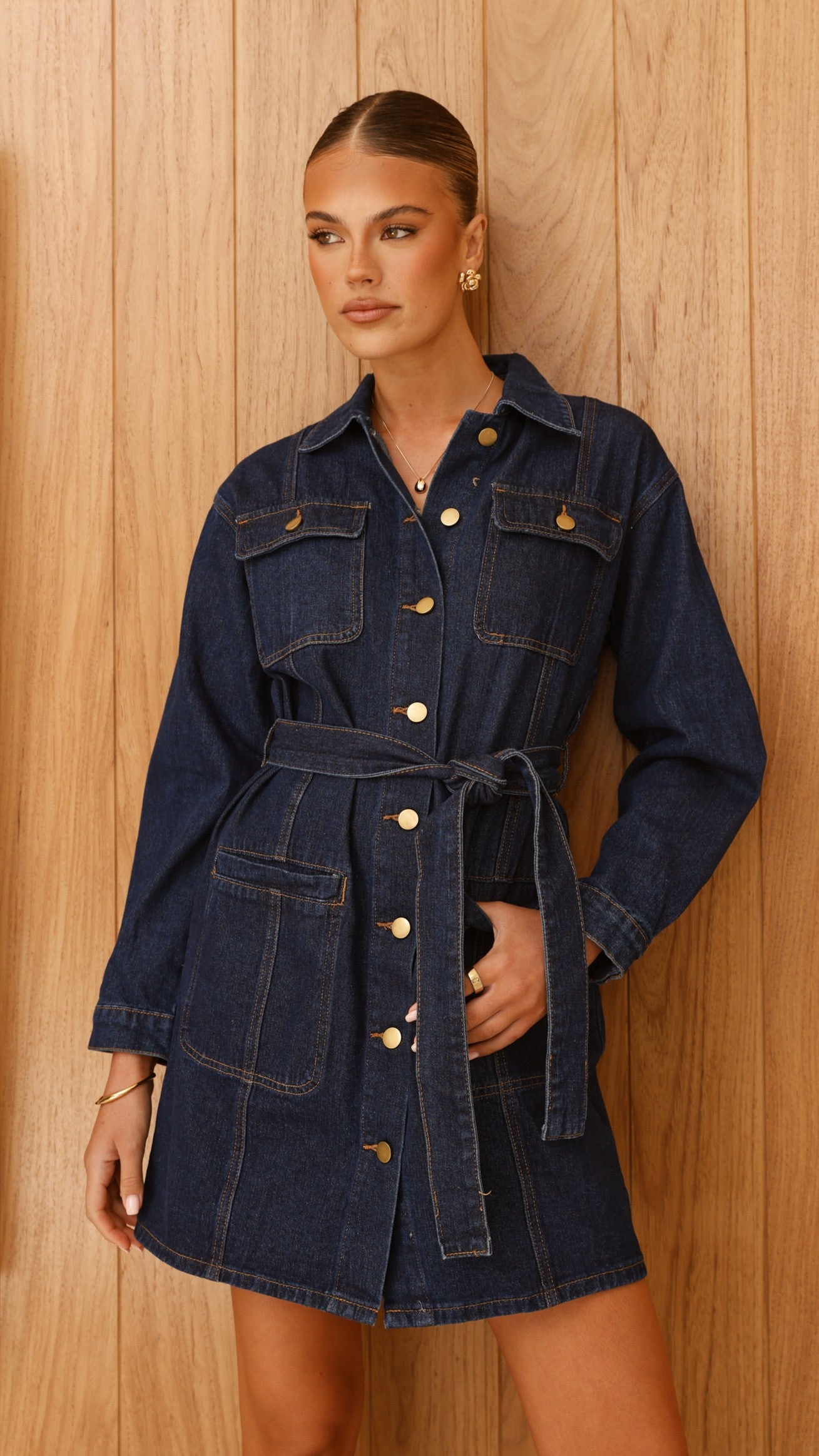 Kailas Mini Dress - Indigo Denim - Billy J