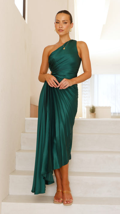 Load image into Gallery viewer, Olivia Maxi Dress - Forest Green - Billy J
