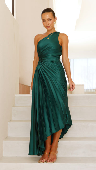 Load image into Gallery viewer, Olivia Maxi Dress - Forest Green - Billy J
