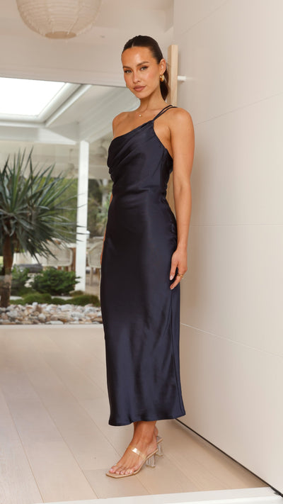 Load image into Gallery viewer, Josephina Midi Dress - Navy - Billy J
