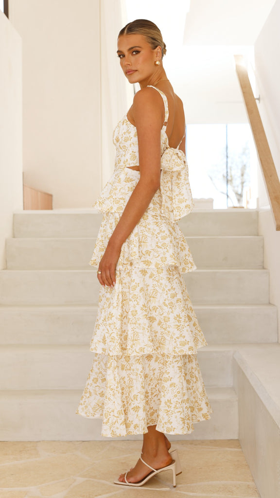 Page Maxi Dress - Yellow Floral - Billy J