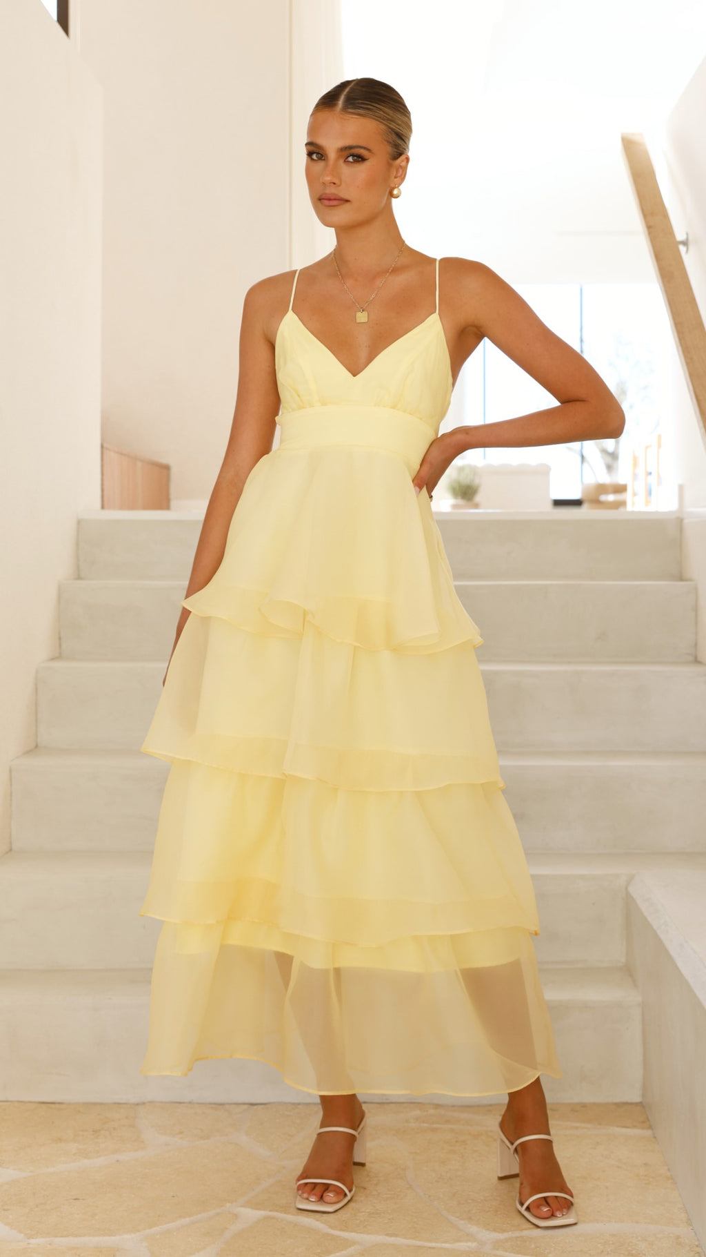 Shayla Maxi Dress - Yellow - Billy J