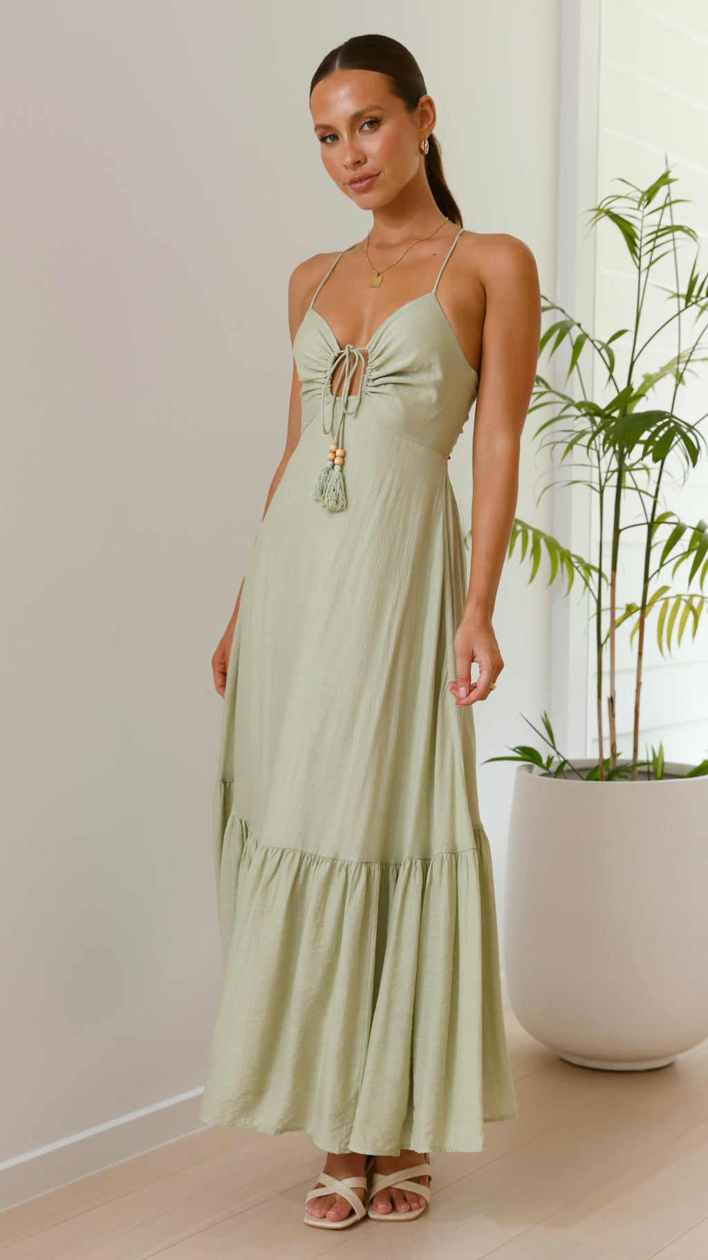 Dabney Maxi Dress - Sage - Billy J