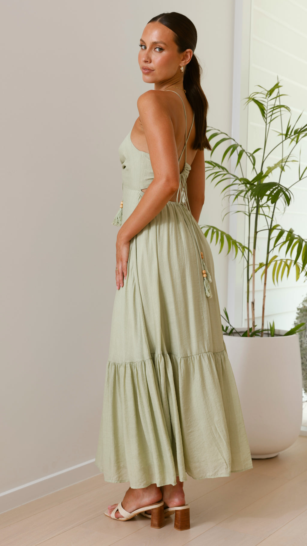 Dabney Maxi Dress - Sage - Billy J