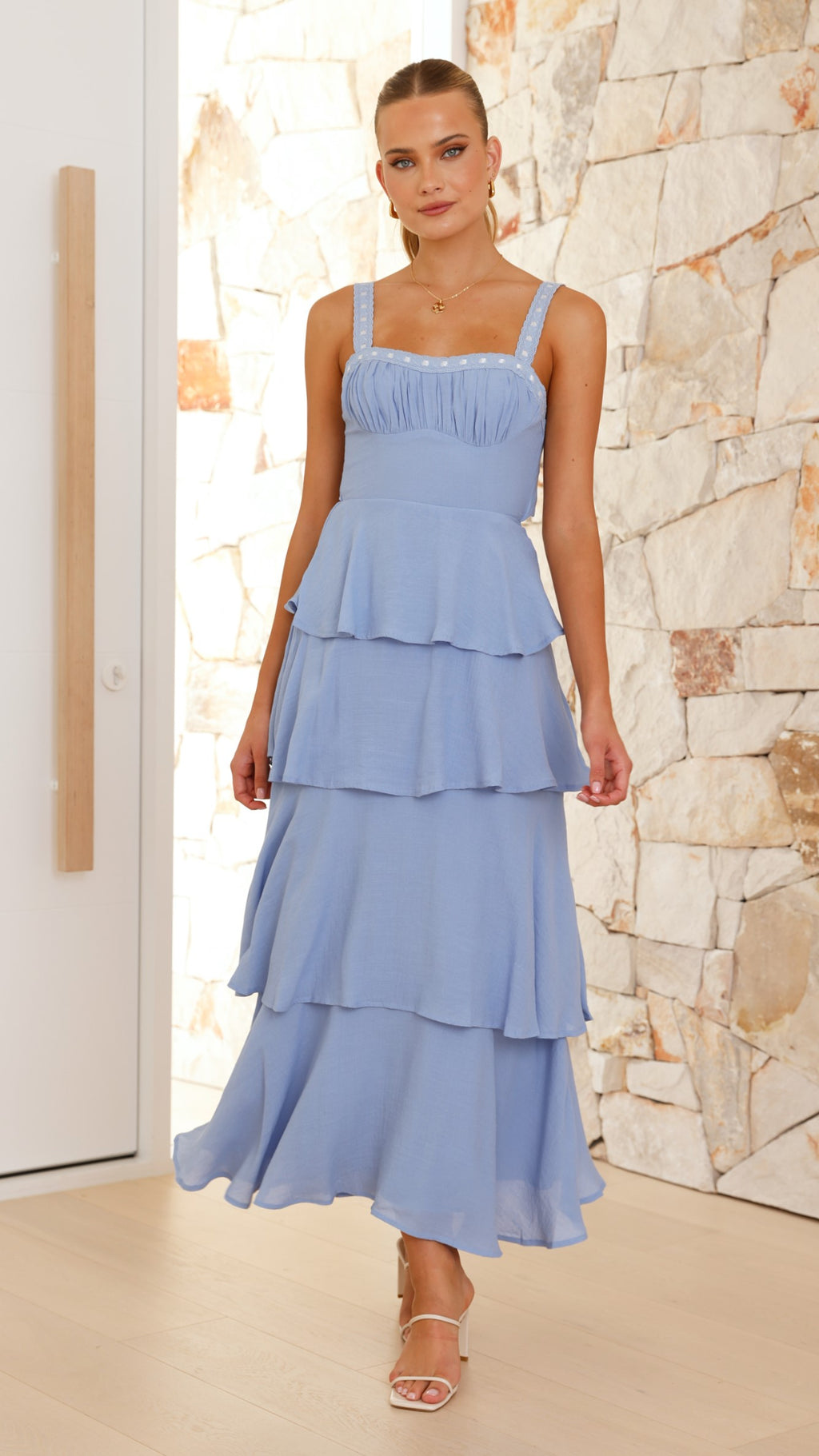 Odilia Maxi Dress - Blue - Billy J