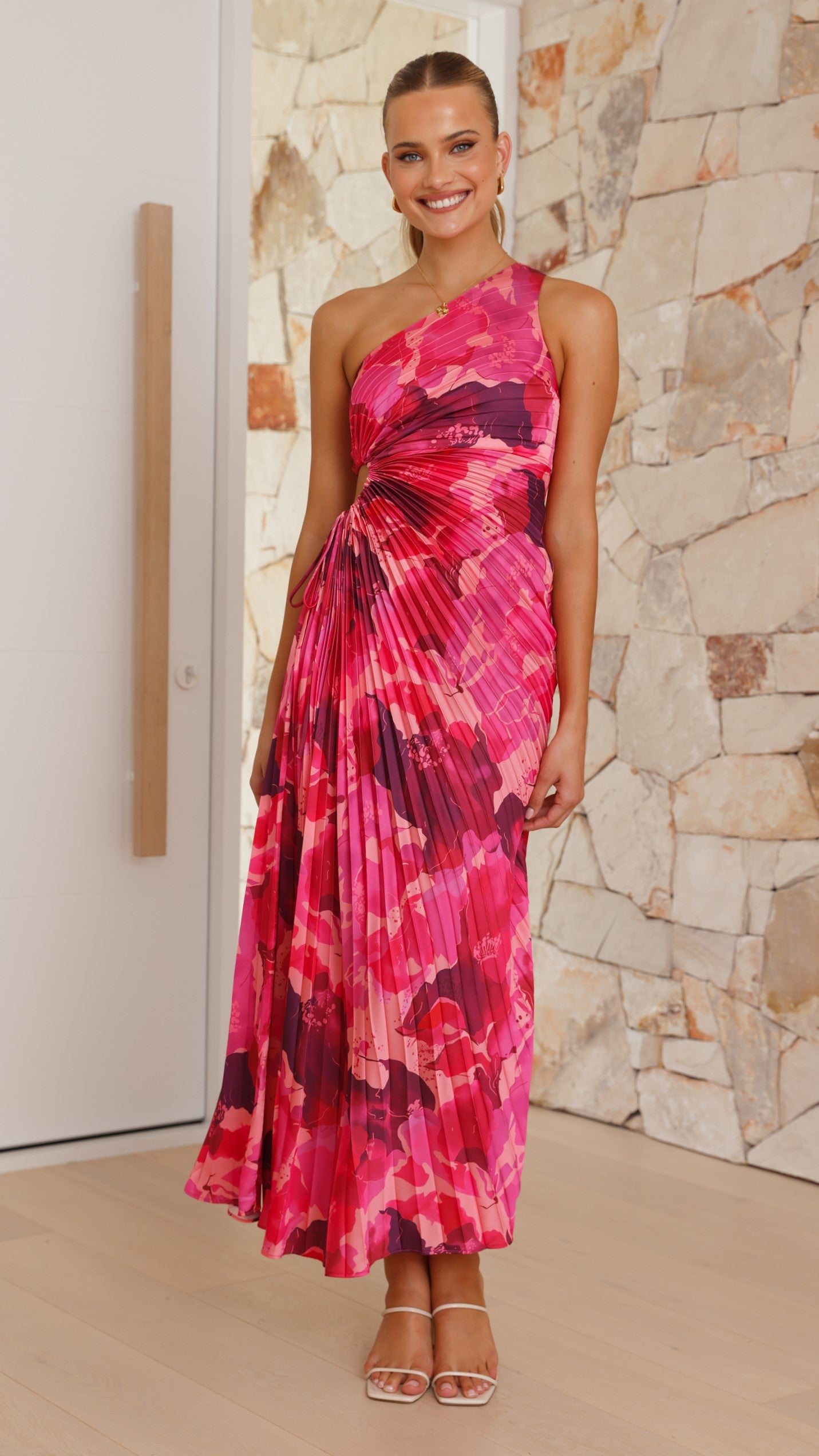 Laken Maxi Dress - Pink Floral - Billy J