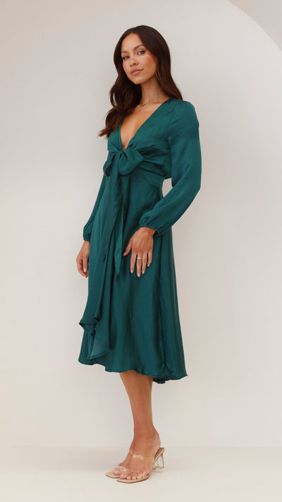 Load image into Gallery viewer, Starry Nights Dress - Emerald - Billy J
