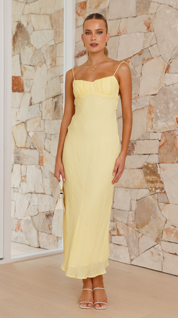 Galina Maxi Dress - Yellow - Billy J