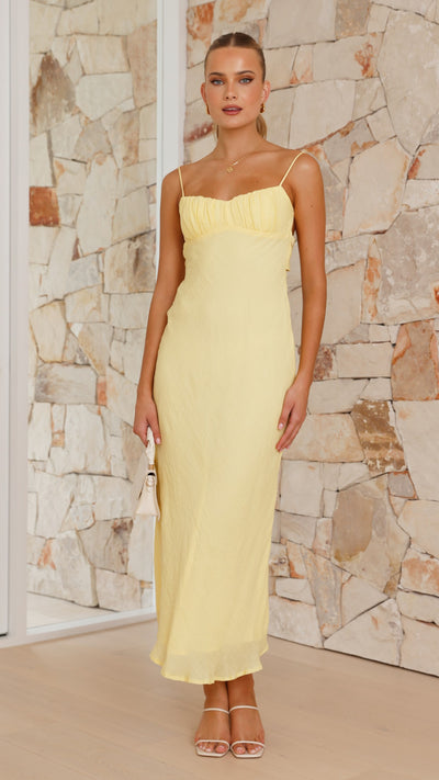 Load image into Gallery viewer, Galina Maxi Dress - Yellow - Billy J
