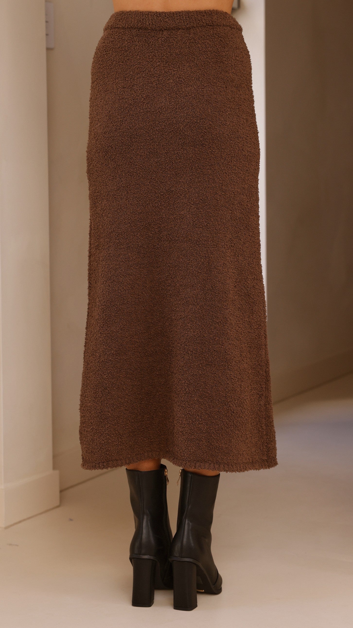Cohen Knit Midi Skirt - Chocolate - Buy Women's Skirts - Billy J
