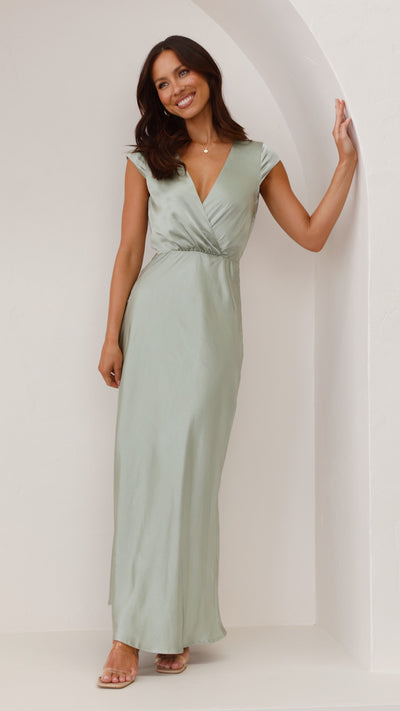 Load image into Gallery viewer, Selma Maxi Dress - Sage - Billy J
