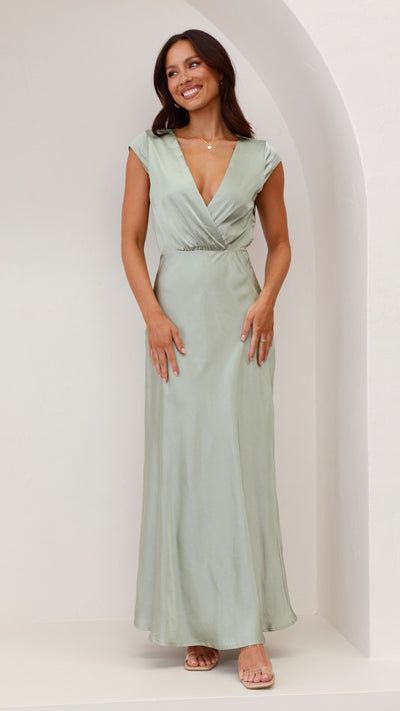 Load image into Gallery viewer, Selma Maxi Dress - Sage - Billy J
