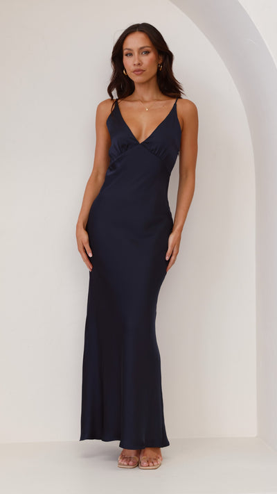 Load image into Gallery viewer, Ziah Maxi Dress - Navy - Billy J
