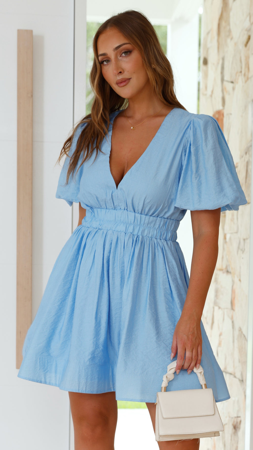 Erin Mini Dress - Blue - Billy J