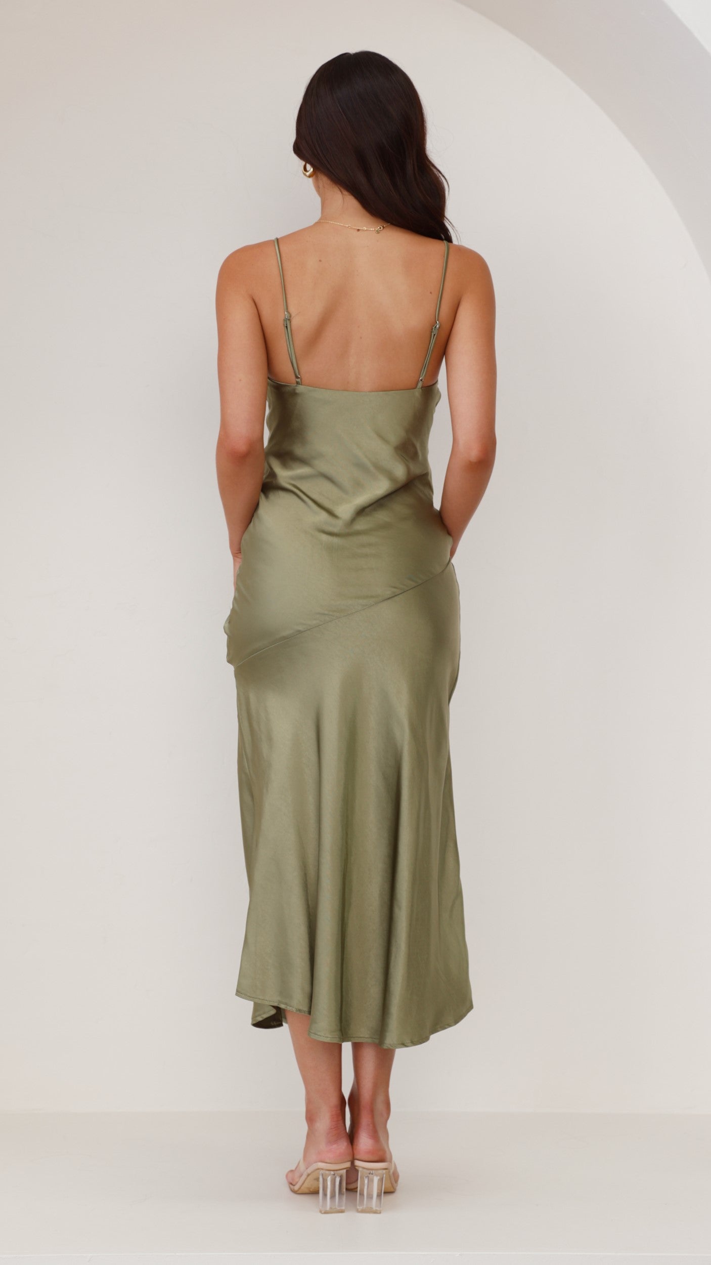 Celina Midi Dress - Olive - Billy J