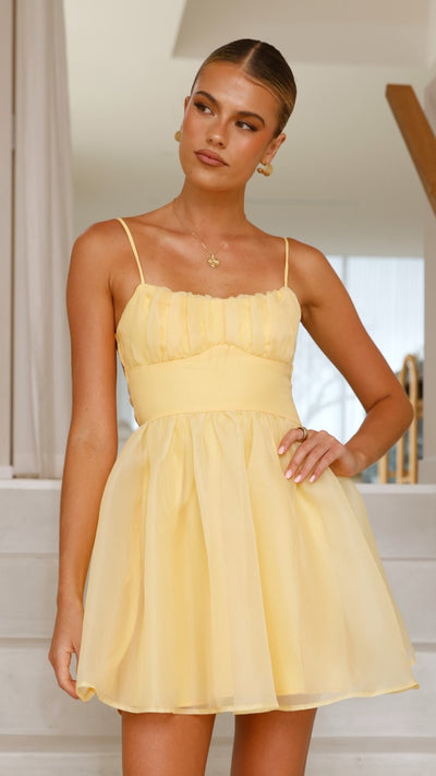 Load image into Gallery viewer, Ciele Mini Dress - Lemon - Billy J
