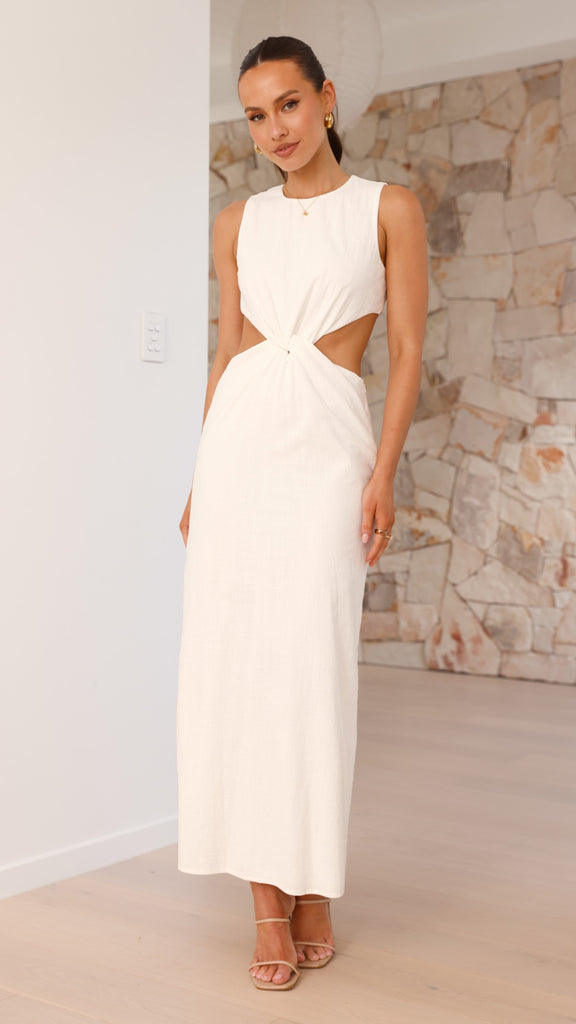 Damiana Maxi Dress - White - Billy J