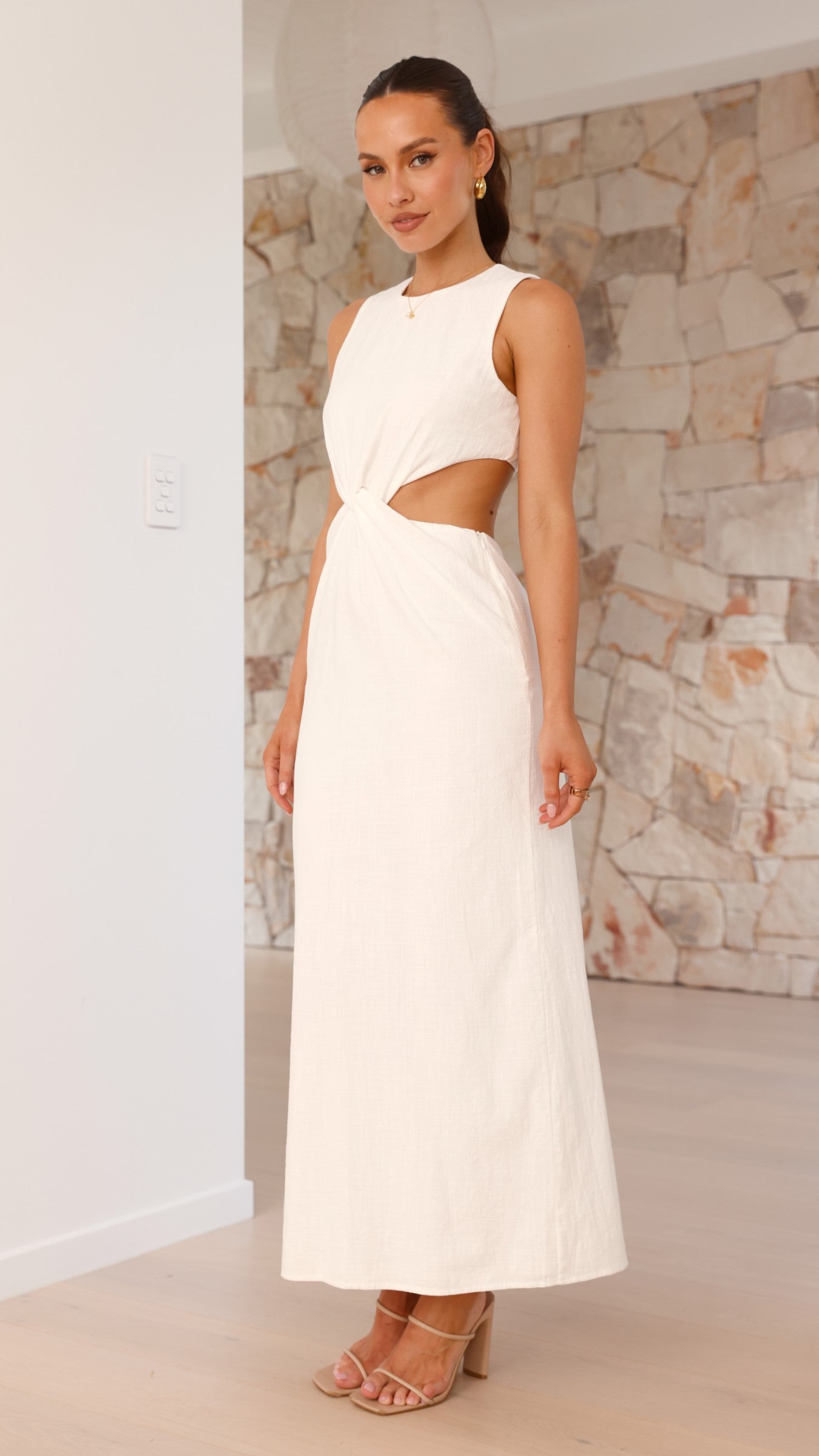 Damiana Maxi Dress - White - Billy J