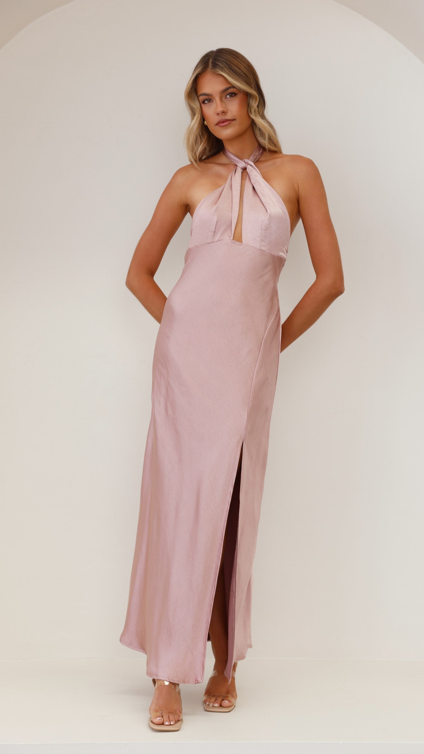 Amalia Maxi Dress - Dusty Pink - Billy J