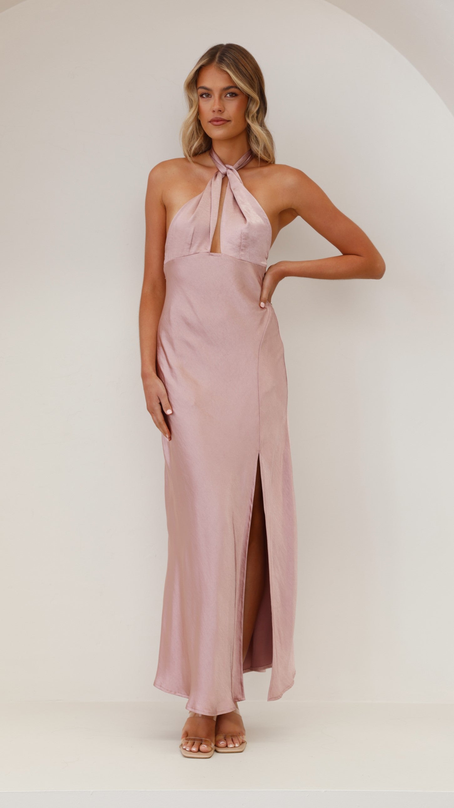 Amalia Maxi Dress - Dusty Pink - Billy J