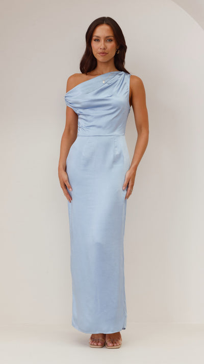 Load image into Gallery viewer, Harlowe Maxi Dress - Blue - Billy J
