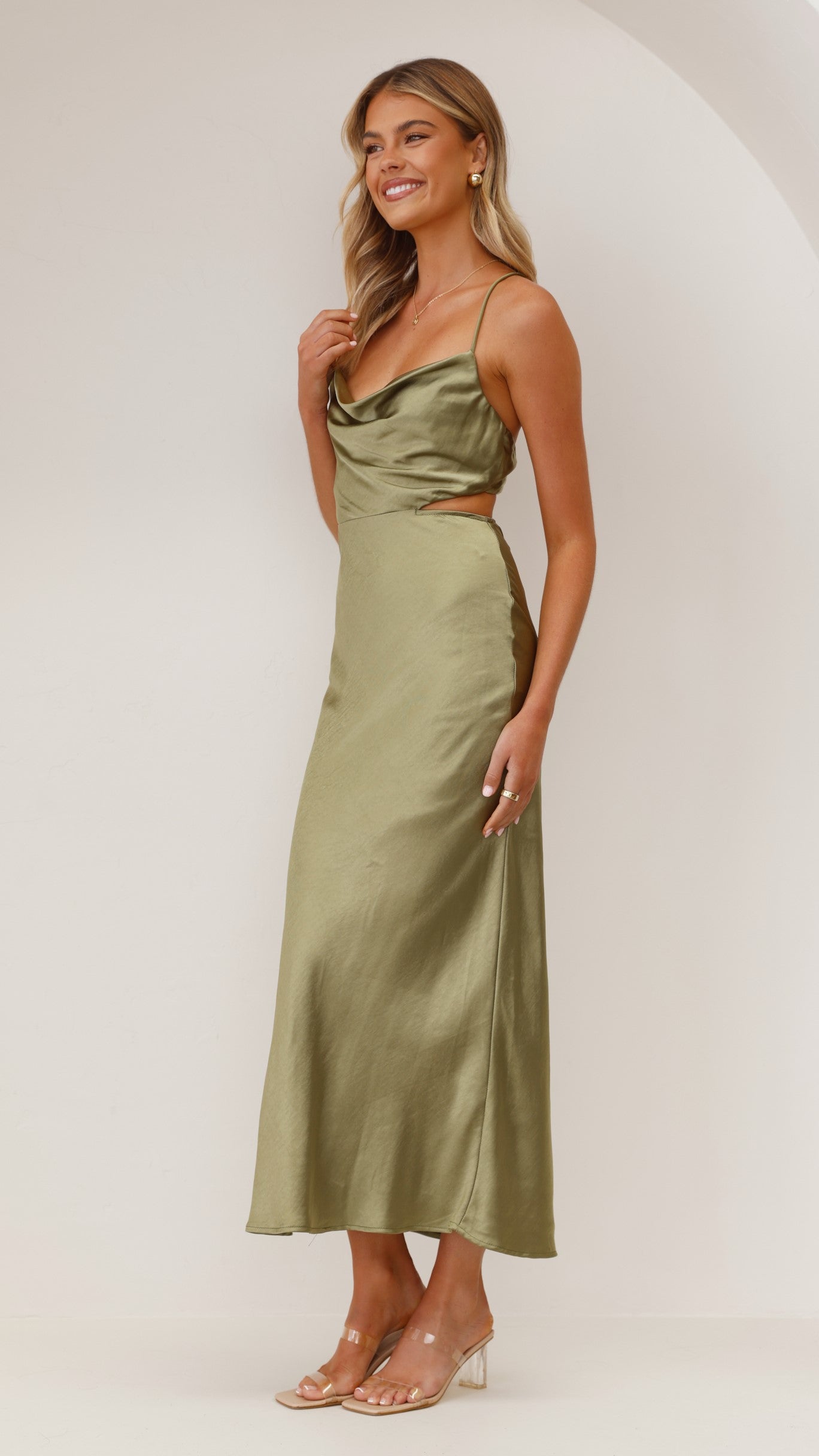 Sloan Midi Dress - Olive - Billy J