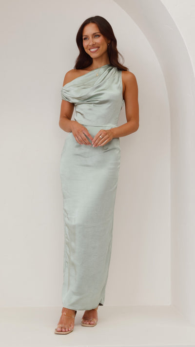 Load image into Gallery viewer, Harlowe Maxi Dress - Sage - Billy J
