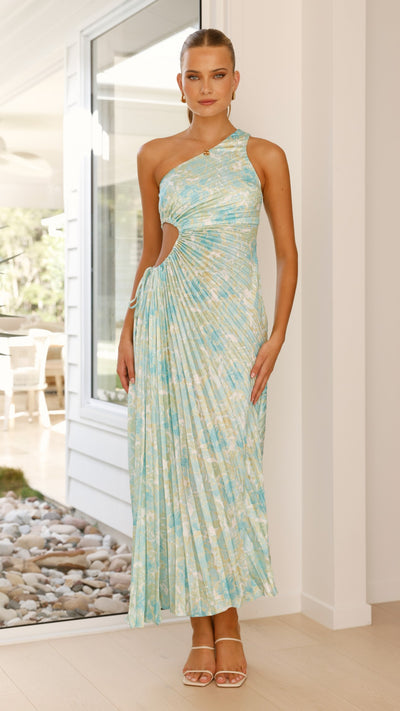 Load image into Gallery viewer, Laken Maxi Dress - Green Floral - Billy J
