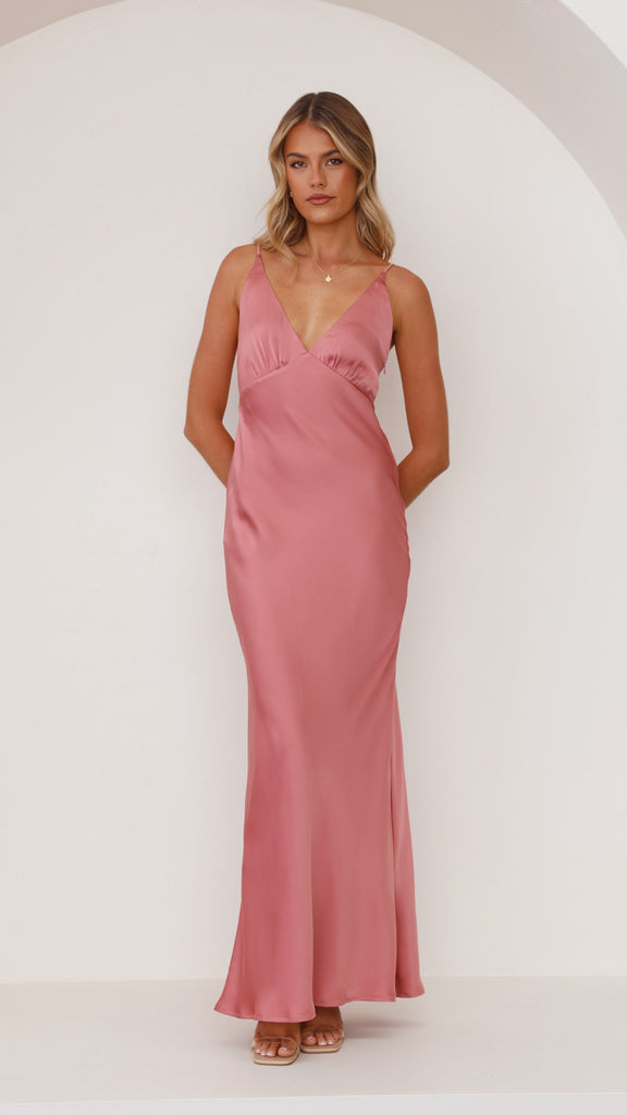 Ziah Maxi Dress - Baked Rose - Billy J