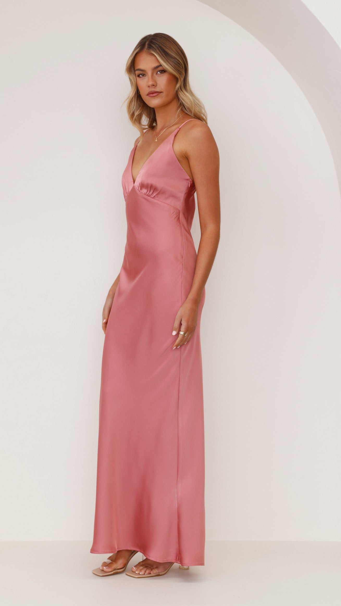 Ziah Maxi Dress - Baked Rose - Billy J