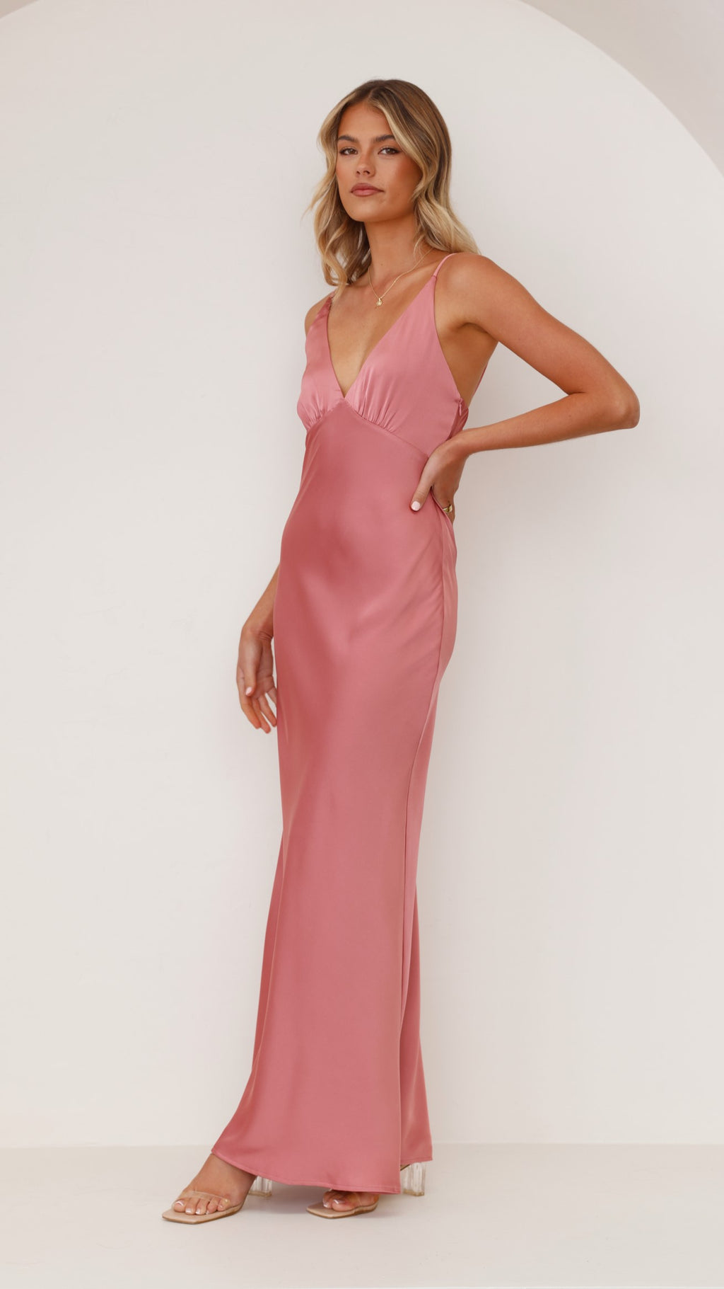 Ziah Maxi Dress - Baked Rose - Billy J