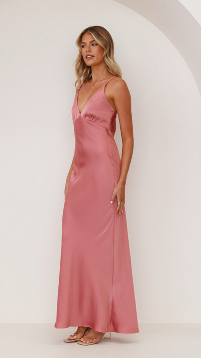 Load image into Gallery viewer, Ziah Maxi Dress - Baked Rose - Billy J
