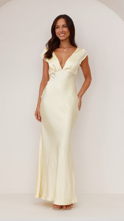 Load image into Gallery viewer, Amelia Maxi Dress - Yellow - Billy J
